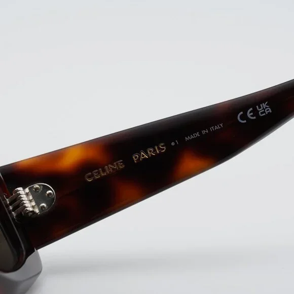 Celine CL40277I 53E Sunglasses Havana Cat Eye Frame, Brown  display picture 2